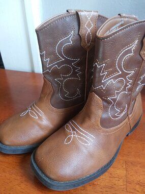 Wonder Nation Western Boot Toddler sz12 Embroidered Kids Cowboy/Cowgirl